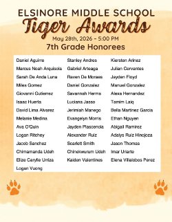 2026 Tiger Awards - 7th Graders